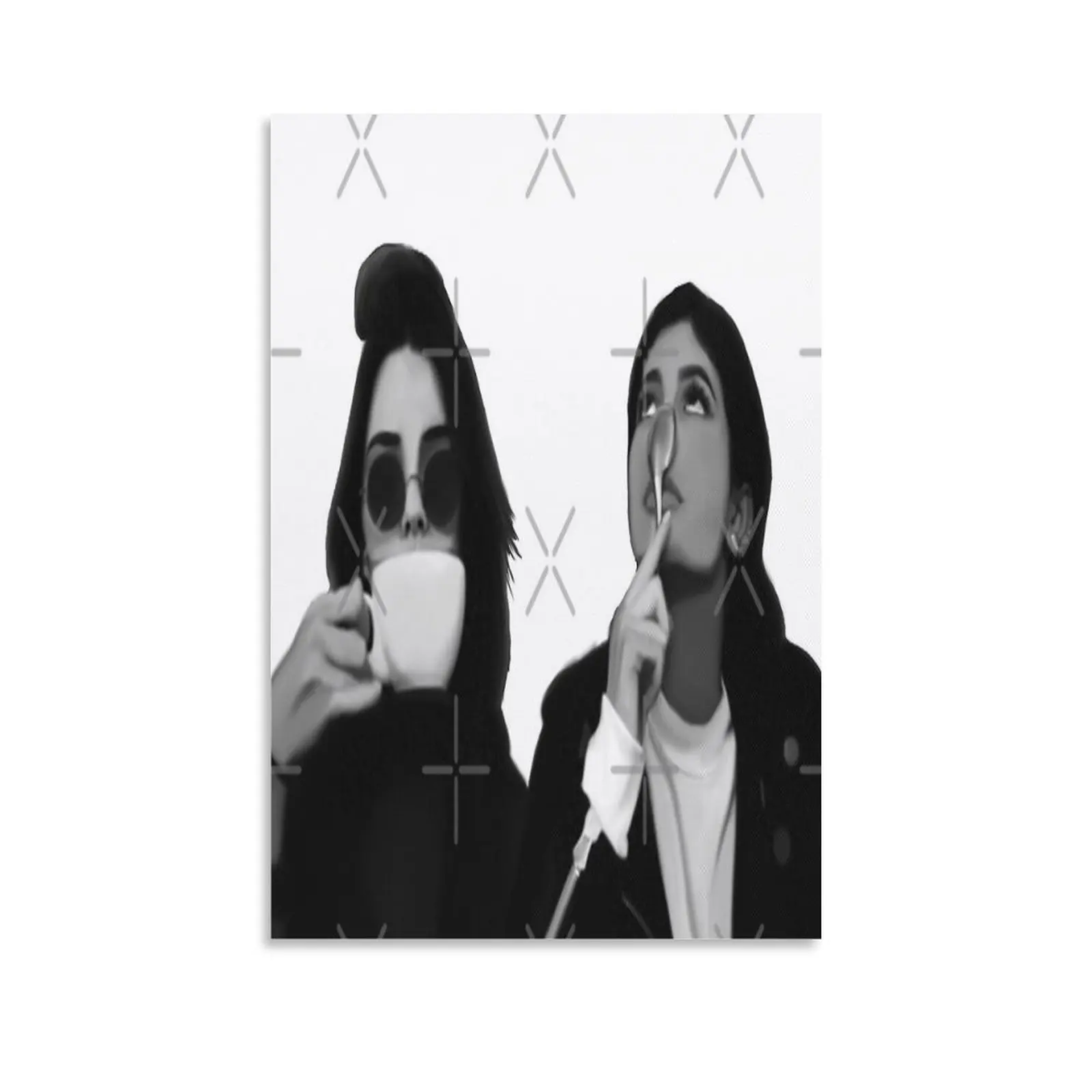 Аниме плакат Kylie &amp Kendall питьевой кофе домашний Декор живопись художественное