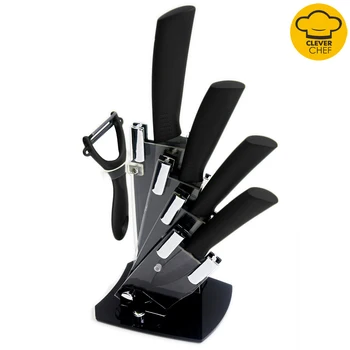 

6pcs/Set Ceramic Knife Set Kitchen with Holder Chef Knives Set Chopping Santoku Nakiri Slicing Paring Knife Slicing Bread Tools