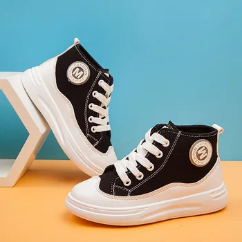 

2020 new Canvas Children's Shoes Boys High gang Children's Sneakers Casual Shoes for Girls Comfortable Kids Flats Tenis Infanti