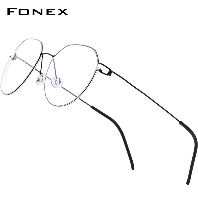FONEX безвинтовое очки по рецепту рамки Для мужчин 2021 многоугольник близорукость