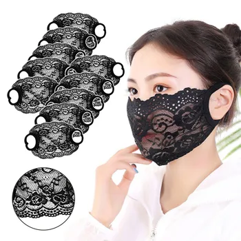 

5/10PCS maschere Comfortable Face Cover Washable Lace Face Mouth Cover Outdoor Quick-drying Reusable mascaras Toiletry Kits