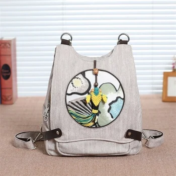 

Hot vintage string appliques women traveller backpacks!Nice prints lady Zipper&hasp backrack New Original Multi-use backruck