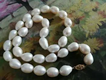 

10-11 mm natural south sea white pearl necklace18 "