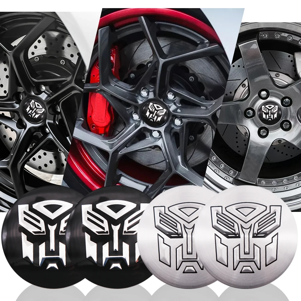 

4x 56.5mm Car styling Transformers logo Car Tyre Wheel Center Hub Cap Decepticon Autobots Emblem Decal Badge sticker accessories