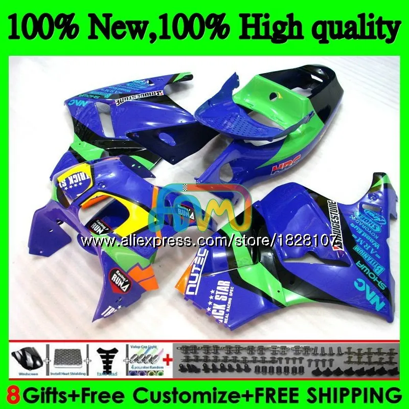 RVF400R NC30 для HONDA VFR400 R V4 VFR400R 91 синий 92 93 94 88BS. 62 ЛРВ 400 R NC35 400R 1991 1992 1993 1994 обтекатель