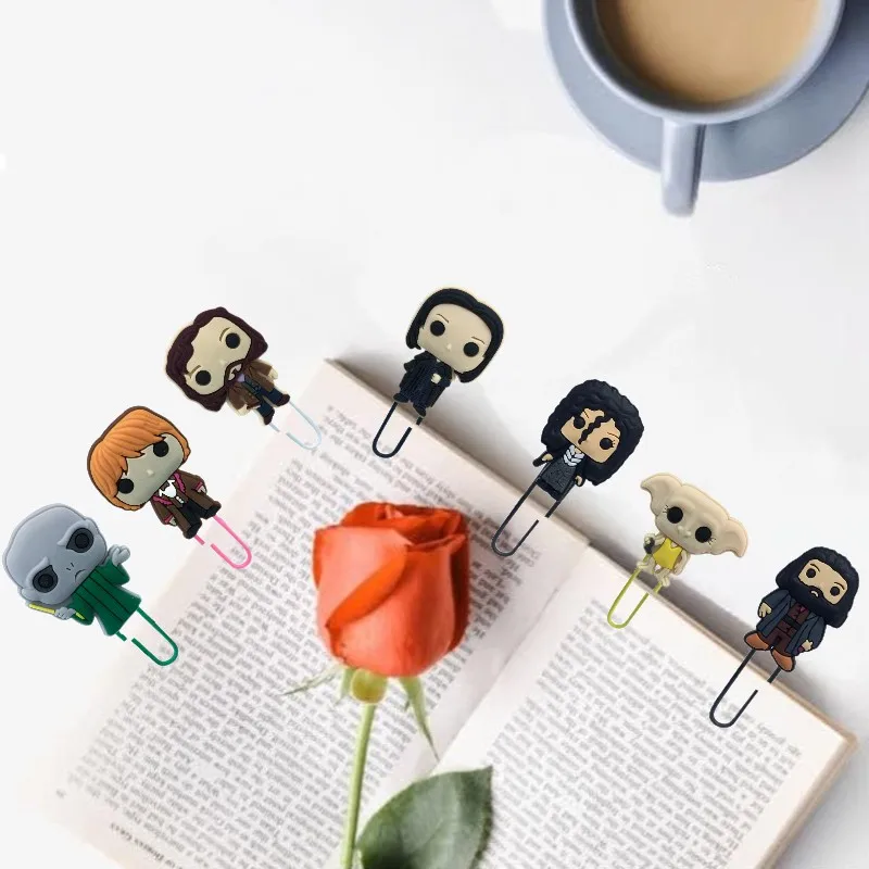 Uds caliente figura de película de PVC marcadores Clips de papel Metal profesor-estudiante punto de libro y de la Oficina de la Escuela de regalo de amigos