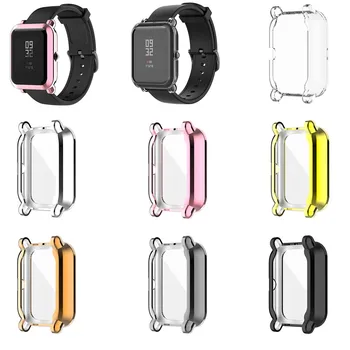 

100pcsrotective Cases For Huami Amazfit POP/ bip/1s Case TPU Screen Protector Frame Cover for Amazfit Bip s Watch Bracelet Shell