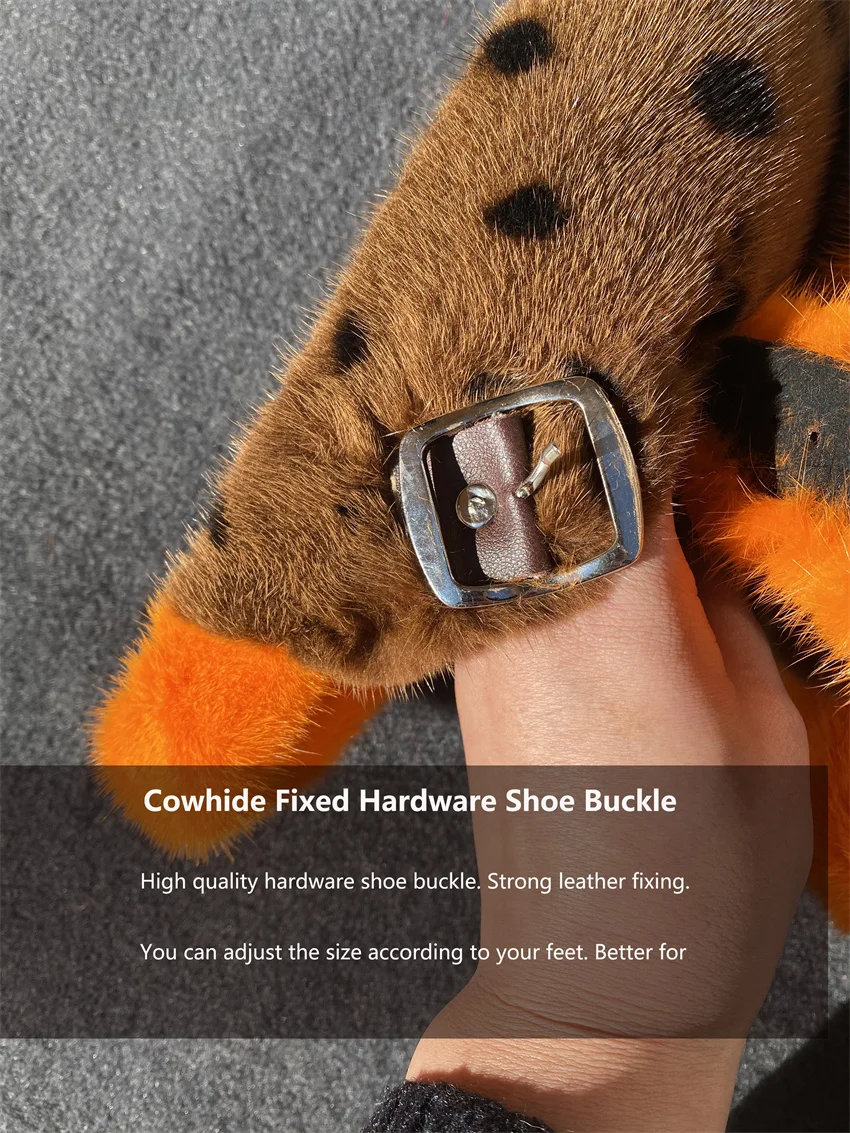 2026 Hochwertige Echte Nerzfell-Schuhe für Damen, Modische Plüsch-Mules und Clogs, Flache Outdoor- und Haus-Nerzfell-Slipper – Detail 10