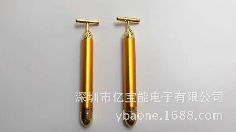 Золотой стержень 24K золотой массажер для лица T-shape электрическая массажная палочка массажер для лица Индуктивный терапевтический инструмент производители