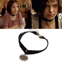 1 шт., винтажное женское готическое ожерелье Leon The Professional Mathilda, черная бархатная лента, ретро ожерелье в форме солнца