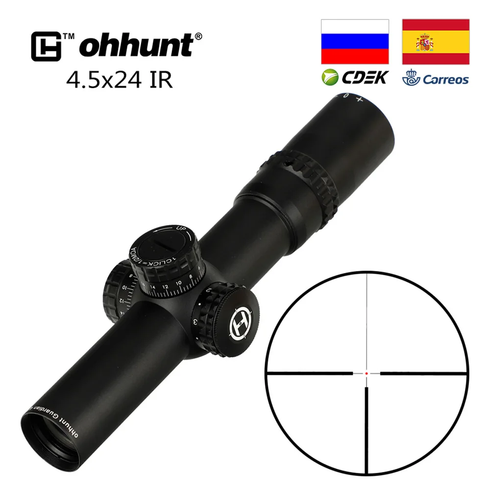 Тактический прицел для охотничьей винтовки ohhunt Guardian 4 5x24 1/2 мил Dot 30 мм трубка