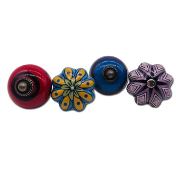 

6x Distinctive Hand Painted Ceramic Cabinet Handles 40mm Dia Furniture Cabinet Knobs and Handles Pull for Cupboard Door Hardware