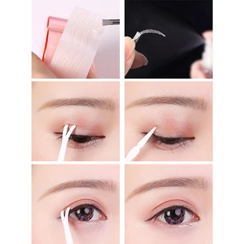 

600pcs Makeup Clear Beige Eyelid Stripe Big Eyes Decoration Eyelid Sticker Double Fold Self Adhesive Eyelid Tape Stickers
