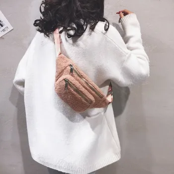 

Plush Satchel Chest Bag Unisex Women Men Travel Wild Bag Simple Shoulder Messenger Bag Small Purse Chest Pouch Chest Bag Waist