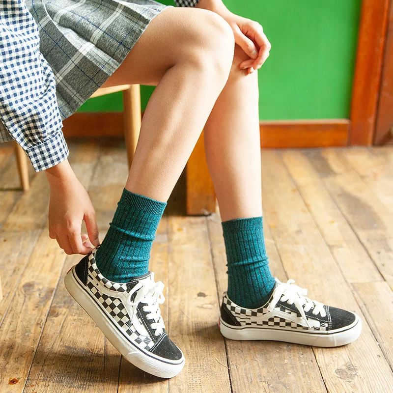 Новое поступление, Sokken, Корейская версия осенних и зимних новых женских носков, японская линия ретро цветов, женские носки без пятки для взрослых