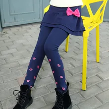 Брюки-кюлоты для девочек; комплект из двух предметов; зимние брюки из чистого хлопка; теплая детская одежда; леггинсы плотные брюки с начесом