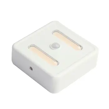 

Uv Purple Sterilization Induction Disinfection Lamp Square Abs Plastic Human Induction Night Light Family Corridor Showroom