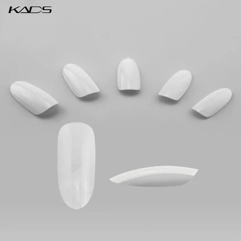 

KADS 500pcs/bag Clear Natural White Nail Art Round End Oval False Nails Fake Nails Tips French Manicure Artificial Nails