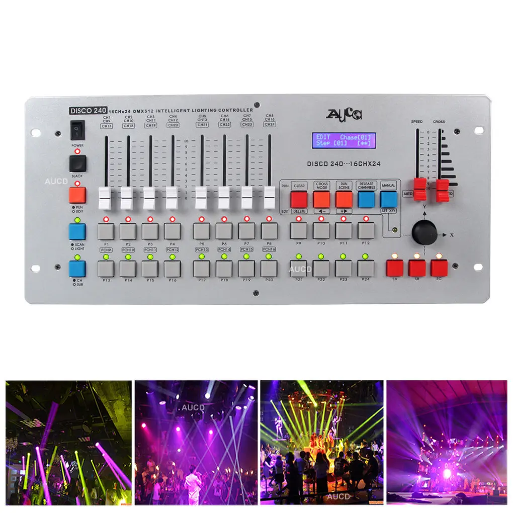 DMX240 контроллер 16 каналов светильник с движущейся головкой луч лазерный эффект