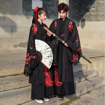 

Hanfu Men/Women Carnival Cosplay Costume Couples Chinese Ancient Traditional Hanfu Kimono Costume For Women Men Plus Size 4XL