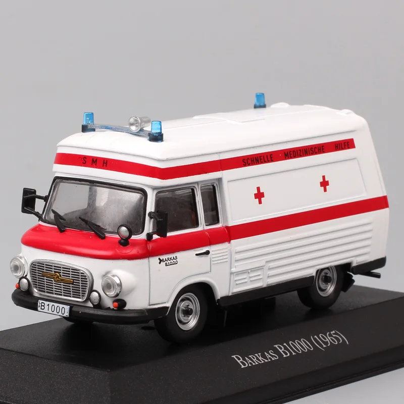 1:43 Atlas VEB Barkas B1000 1965 фургон винтажный Германия скорая помощь металлическая литая Модель Масштабная модель машинки игрушечные транспортные средства коллекция