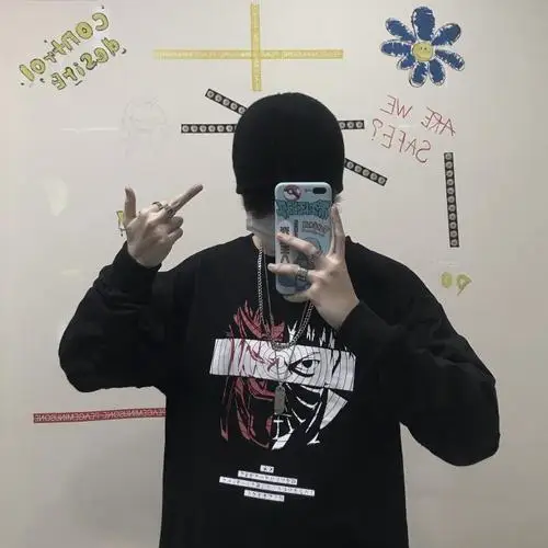 Neploe/для женщин и мужчин Harajuku толстовки свитшоты негабаритных уличная черный серый пуловер хип-хоп базовые Джемперы 54915 - Цвет: black
