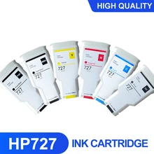 Cartouche d'encre rechargeable vide avec puce, pour imprimante HP T920 T2500 T930 T1530 T2530 T1500, 6 pièces/300ml, HP727