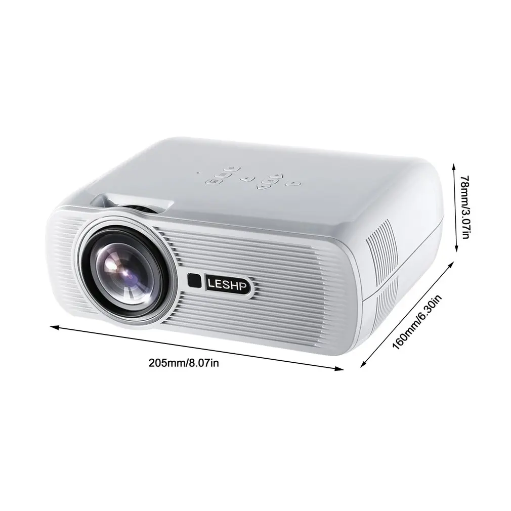 LESHP портативный мультимедийный светодиодный видеопроектор 1080P HD 1200 лм с Keystone для офиса домашнего кинотеатра ТВ Игры 1000:1