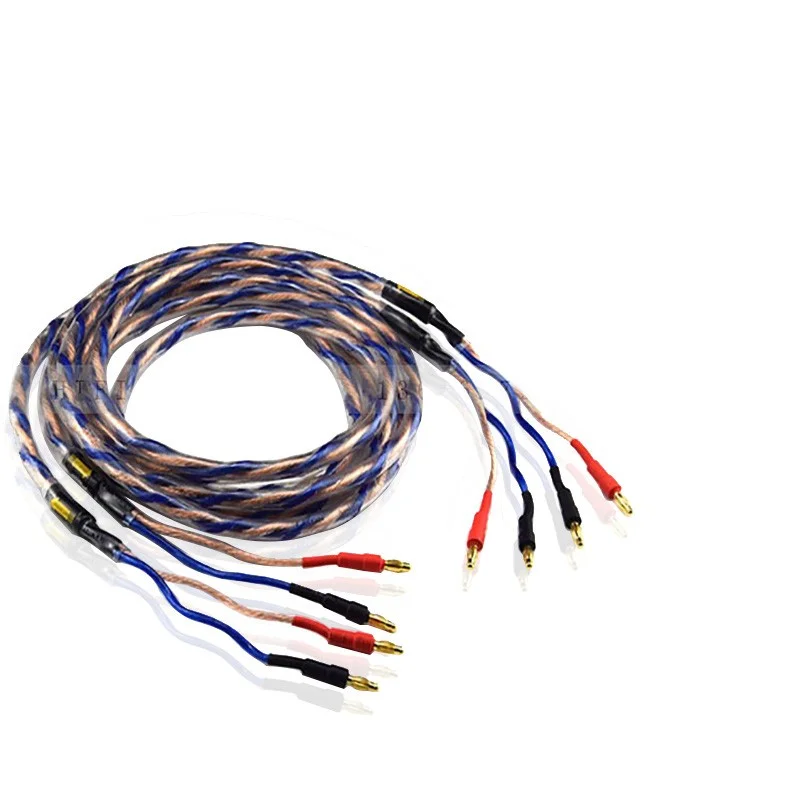 A Pair LITON 6N OFC Fever Grade Audio Power Amplifier Speaker Cable