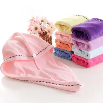 

Microfiber Water Absorbent Quick Dry Wrap Hair Hat Bathing Shower Towel Cap