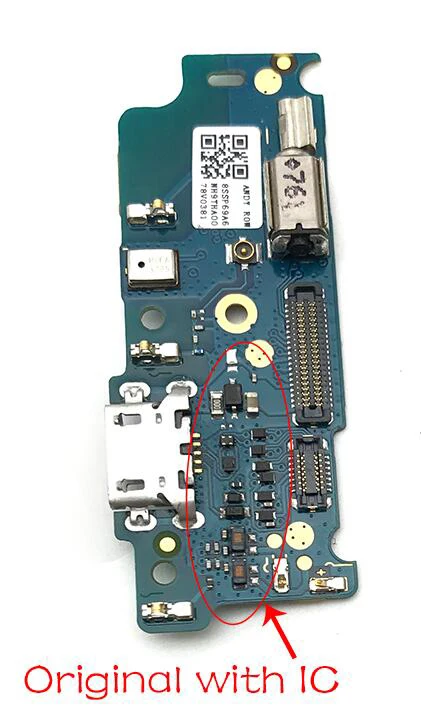 Запасные части для Motorola Moto E4 usb зарядный порт Micro Dock разъем плата зарядки гибкий кабель - Цвет: Original With IC