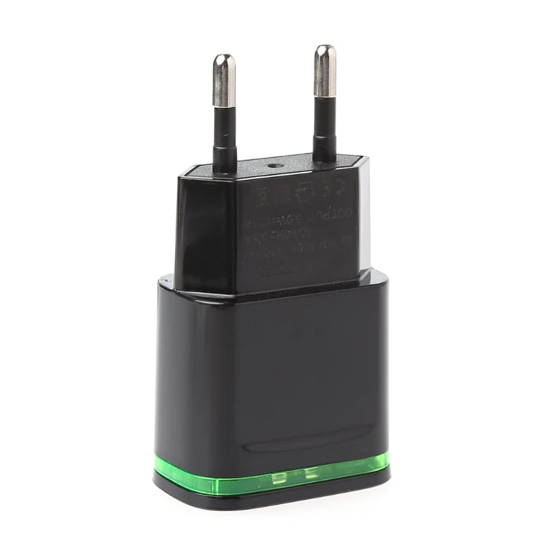 Универсальный 5V 1A 2.1A двойной USB светодиодный светильник настенный AC Адаптер зарядного устройства США/ЕС