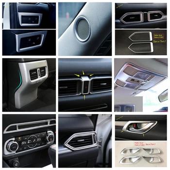 

Lapetus Matte Interior Refit Kit Door Handle Bowl / Warning Lamps / Pillar A Air AC Cover Trim For Mazda CX-5 CX5 2017 - 2020