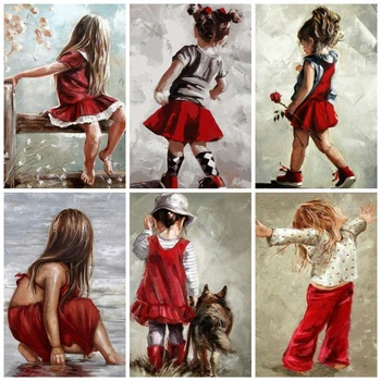 

HUACAN Full Square Diamond Painting Girl Craft Kit 5D DIY Diamond Embroidery Mosaic Portrait Handicraft Home Decor