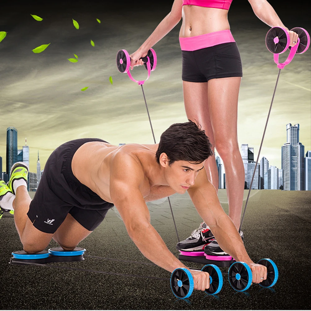 

Multifunctional Abdomen Building Wheel Household Fitness Equipment Tension Ventral Device