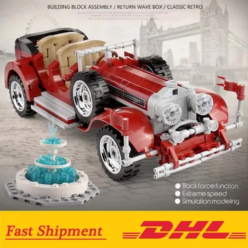 

617Pcs Classic Creator Vintage Roadster Model Building Blocks Compatible Lepinblocks Technic Toys For Children Boys