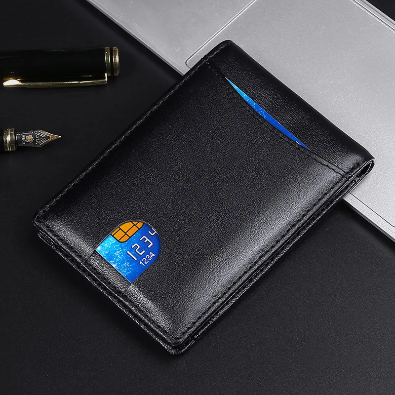 GENODERN RFID Blocking Men Mini Leather Ultra Fashion Dollar Slim Male Purse 4