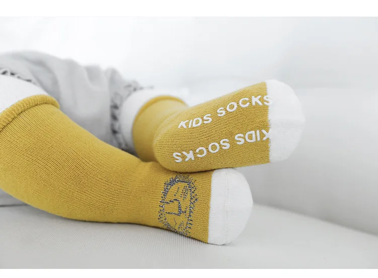 Новые зимние махровые утепленные носки для малышей нескользящие носки-тапочки для новорожденных носки для маленьких девочек 3 пары