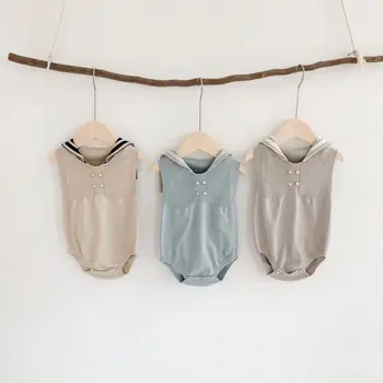 

Baby Summer Bodysuits Clothes Fashion Turn-Down Neck Sleeveless Newborn Bebes Girl Onesie Top Cotton Infant Kids Jumpsuit Outfit