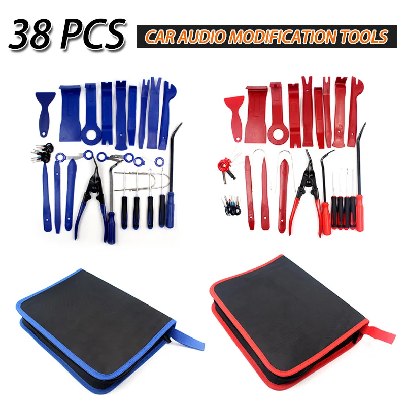 

Hand Tool Removal Tool Kit Car Panel Tool 19/38pcs Disassembly Tool Set Car Door Panel Removal Tool Audio Disassembly Tool Kit
