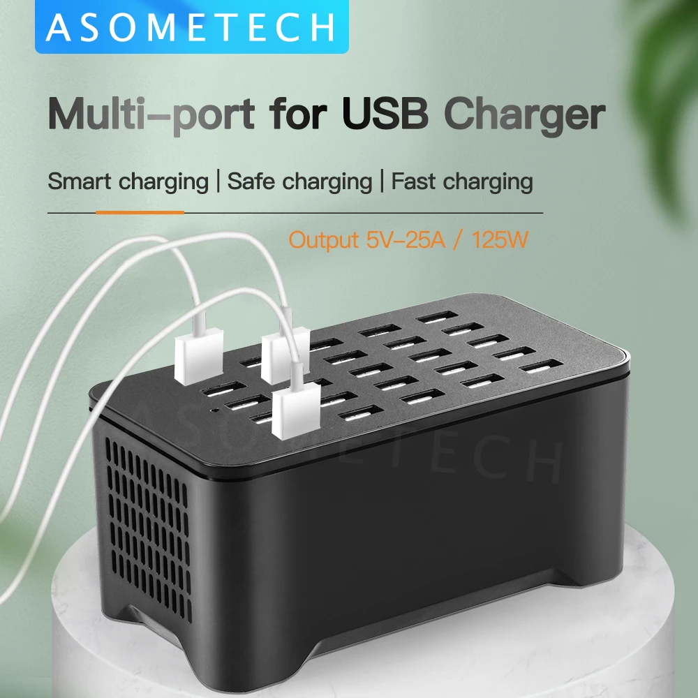 chef Ben depressief Integreren 125W 10/15/20/25 Poorten Usb oplader Voor Android Iphone Adapter Hub  Laadstation Socket Tablet Telefoon oplader Voor Xiaomi Huawei|Mobile Phone  Chargers| - AliExpress