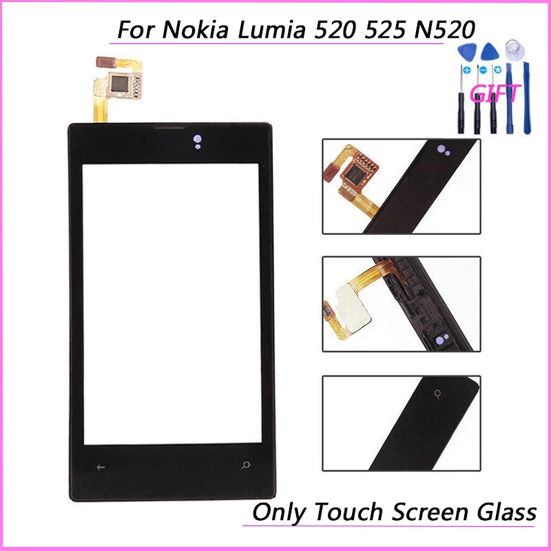 Новинка для Nokia Lumia 520 525 N520 сенсорный экран дигитайзер передняя стеклянная панель
