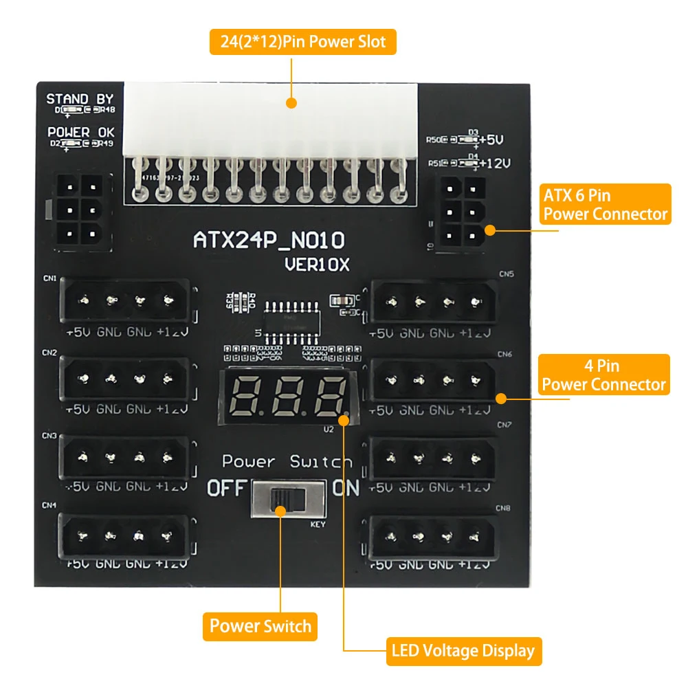 ׷̵  800W ATX   ġ 극ũ ƿ  , 8 Ʈ 4  2 Ʈ 6   ī  Chia ̴  Ŀ