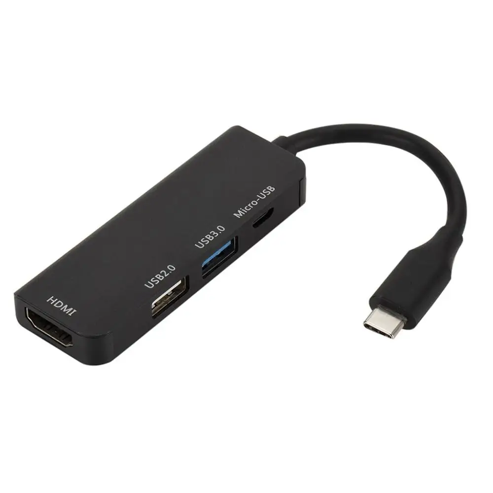 Концентратор адаптер Tpye-C к Micro USB 2,0 USB 3,0 HDMI 4 порта разветвитель концентратор usb-порт сплиттер для ПК компьютера