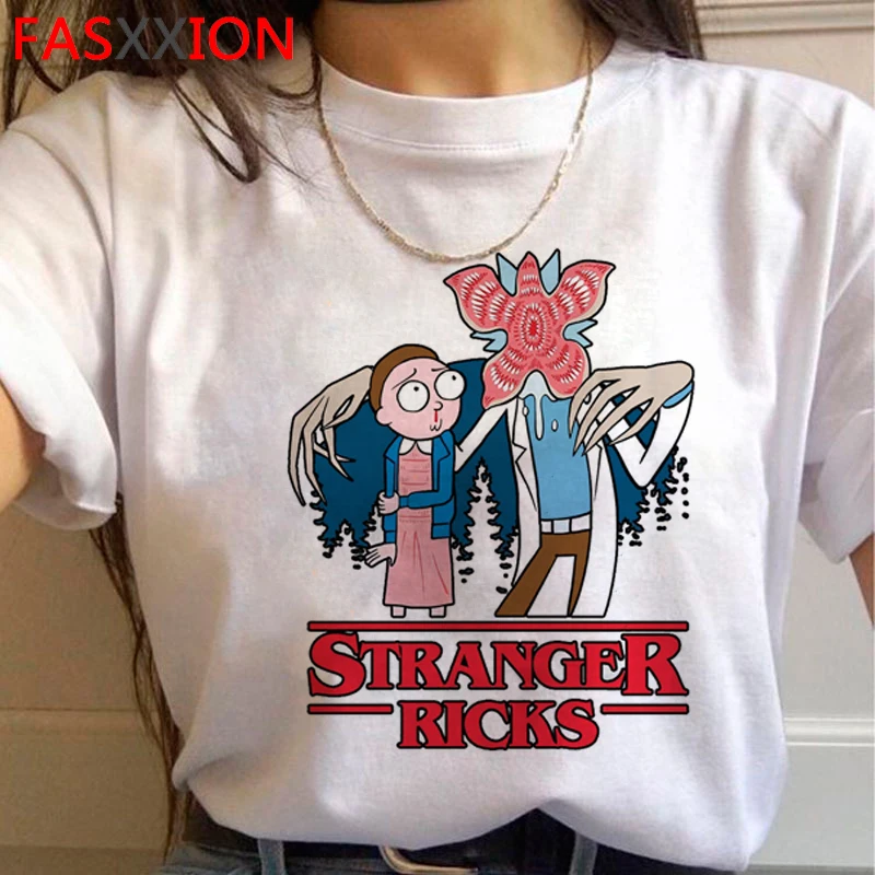 Rick and Morty Funny Cartoon Harajuku T Shirts Women Ricky N Morty Ullzang T-shirts Grunge 90s Tshirts Aesthetic Top Tees Female