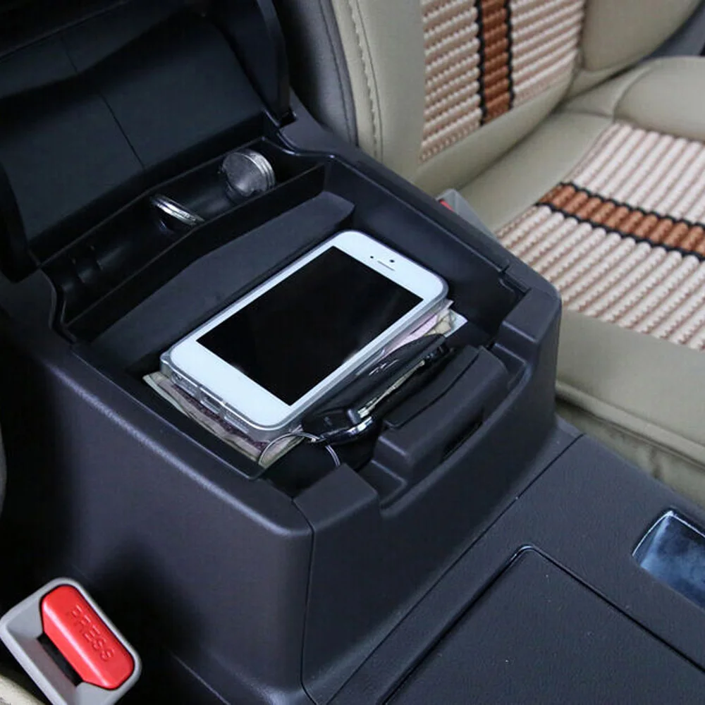 Органайзер подлокотник коробка для хранения для Honda CRV 2012- ABS черная центральная консоль