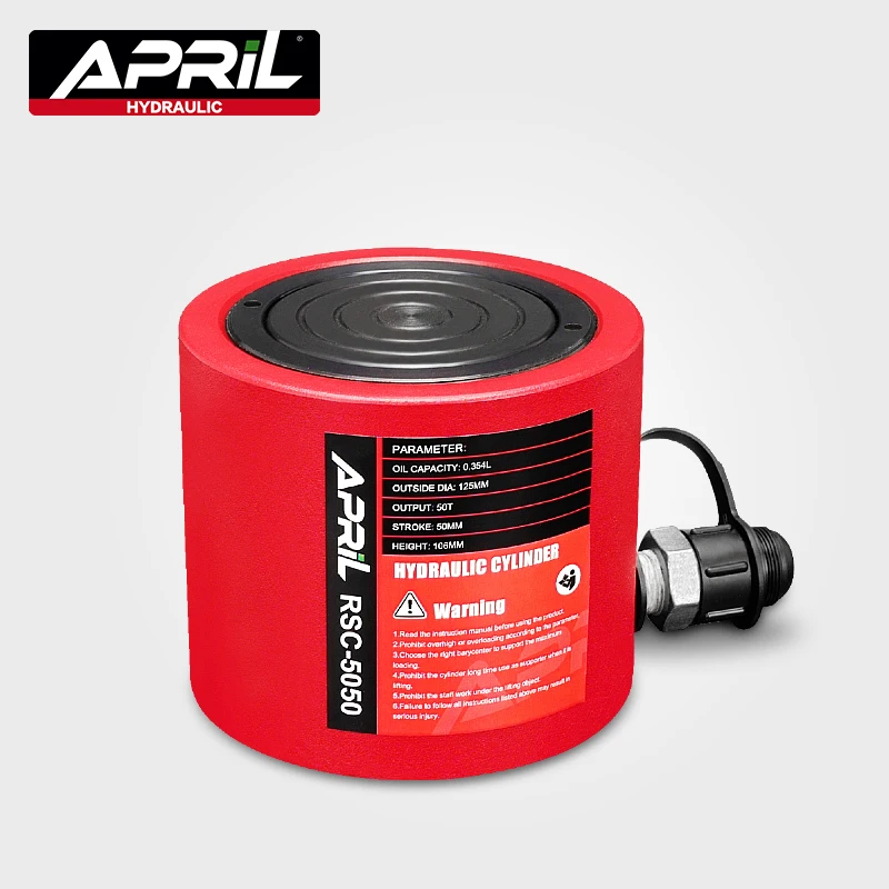April Low Height Hydraulic Cylinder RSC-5050 Jack with Tonnage of 50T Work Travel 50mm | Инструменты