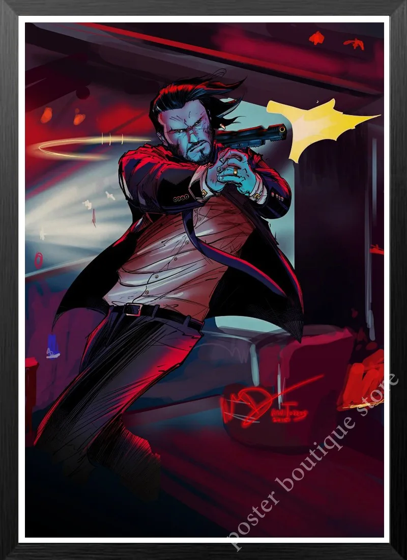 Плакат Джон фитиль/постер фильма Keanu Reeves/ВИНТАЖНЫЙ ПЛАКАТ/украшение гостиной/домашний кафе бар плакат на крафт-бумаге стикер на стену