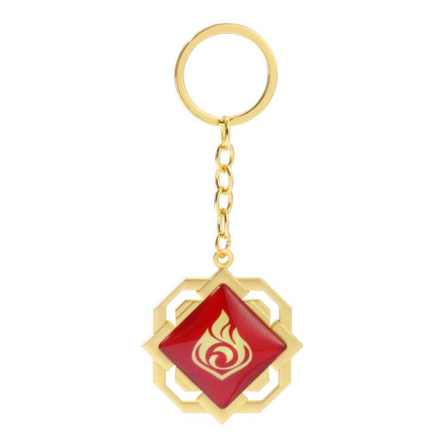 Game Genshin Impact Keychain Eyes of God keychains Luminous Metal Keychains Genshin God Eyes Fashion Lanyard Cosplay Pendant