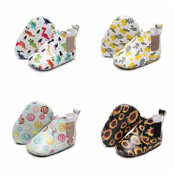 

Kid Girls Boy First Walkers Soft Infant Toddler Shoes PU Cute Flower Soles Crib Shoes Footwear for Newborns baby shoes